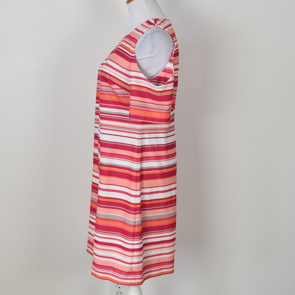 Calvin Klein Cold Shoulder Stripe Sheath Dress - 8 - Picture 8 of 9